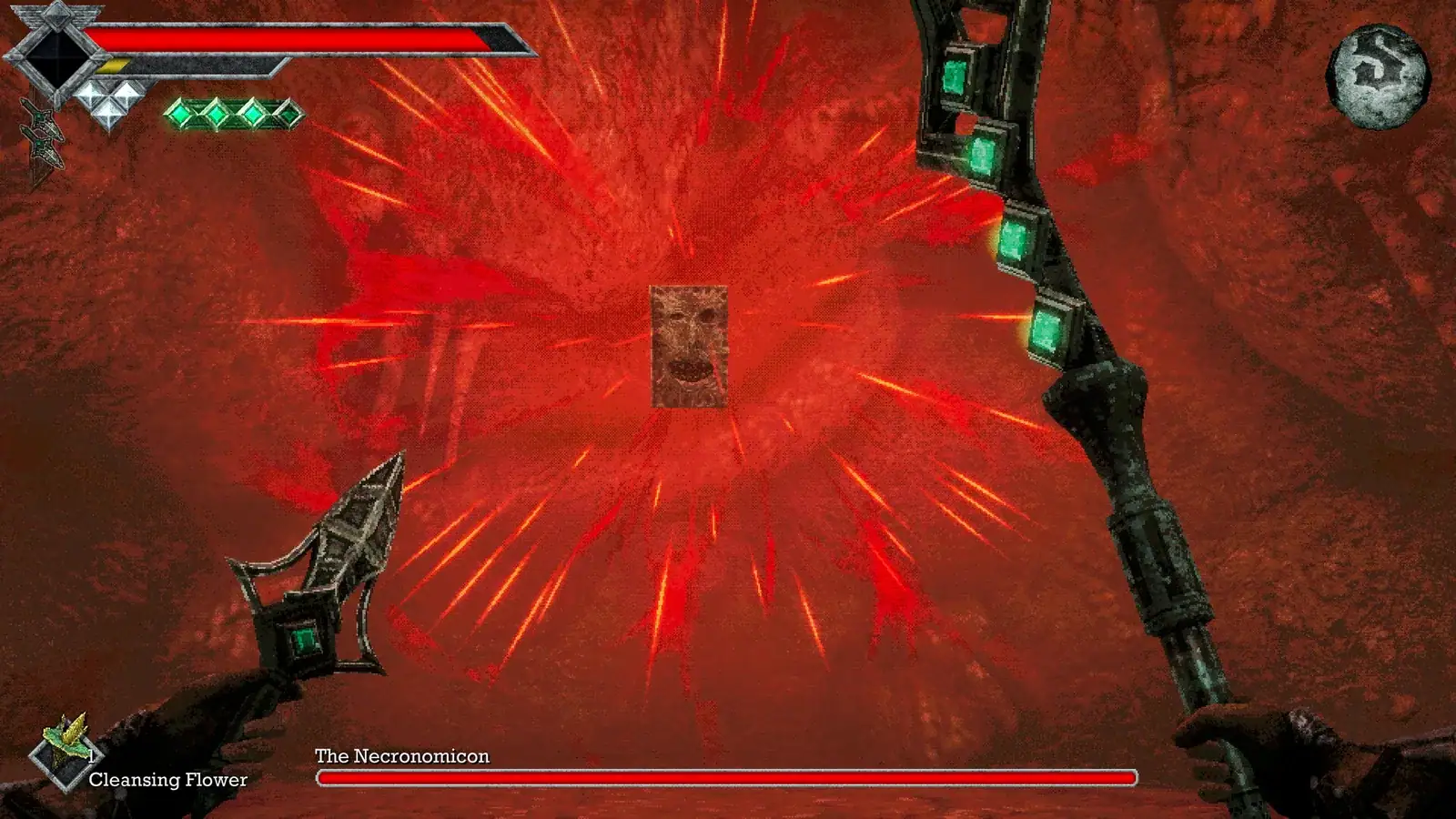 The Necronomicon's red void is the most open of the three confirmed arenas